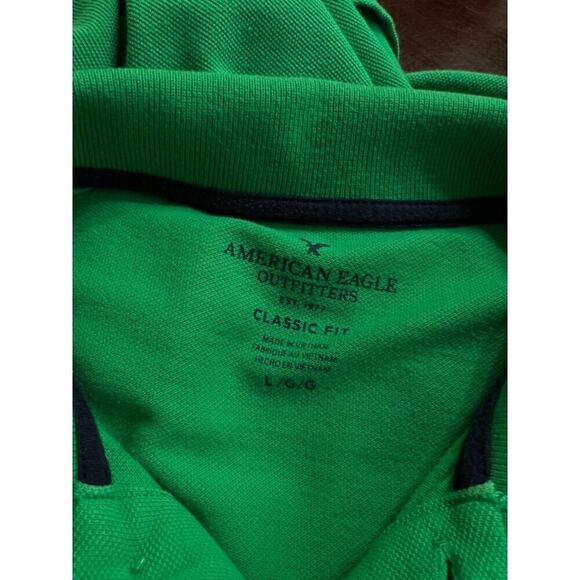 American Eagle Men's Green Polo Shirt Large - Picture 5 of 6